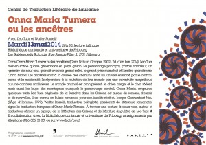Le flyer de la Soirée romanche du 13 mai 2014.