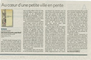 "Une Larme de porto, peut-être?" dans Le Temps du 26 juillet 2014.