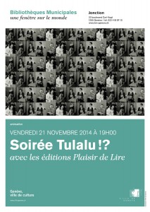 L'affiche de la soirée Tulalu!? à Genève.