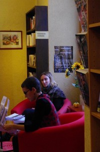 Nos auteures à la Bibliothèque d'Aubonne.