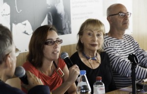 Rachel Zufferey au Livre sur les quais 2014. [Michel Pellaton]